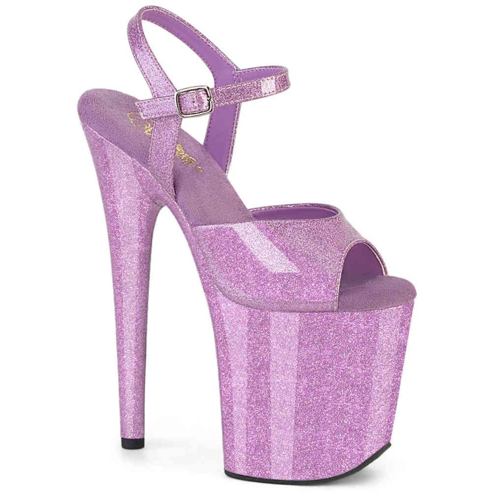 Pleaser - FLAMINGO809GP Sandale à bride à la cheville, Pole dance chaussures - Lilas Product image